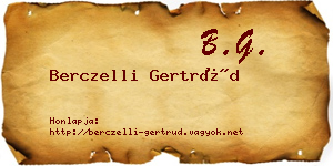 Berczelli Gertrúd névjegykártya